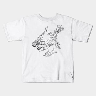 Scuba Cat in Search of Atlantis Kids T-Shirt